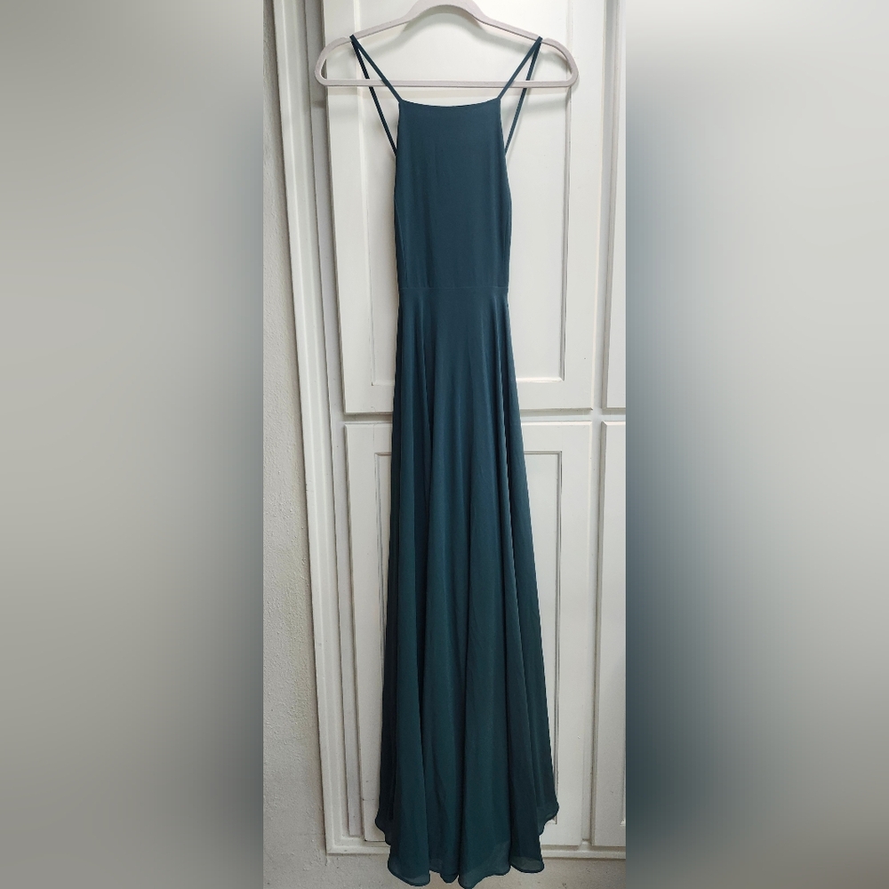 Lulu's Teal Maxi Dress